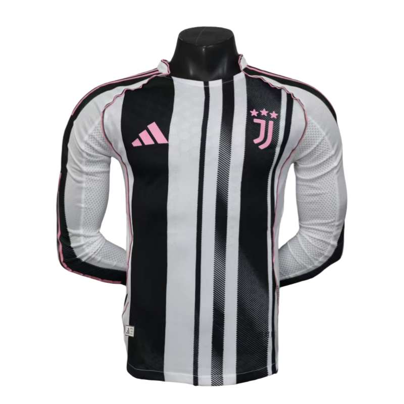 Juventus Long Sleeve Jersey Home Football Shirt 2025-26-Player version
